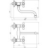 Novaservis Dřezová nástěnná baterie 150 mm bronz BAI5BR