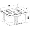 Sinks JAZZ 600 2x15 l + 3x7 l