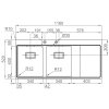 Sinks XERON 1160 DUO levý 1,2mm