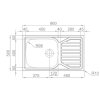 Sinks OKIO 860 XXL V 0,6mm leštěný