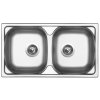 Sinks OKIO 780 DUO V 0,5mm leštěný