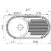 Sinks SEMIDUETO 847 V 0,6mm leštěný