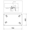 Sinks AMANDA 780 Metalblack
