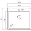 Sinks BLOCKER 550 V 1mm kartáčovaný