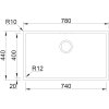 Sinks BOX 780 RO 1,0mm