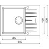 Sinks PERFECTO 650 Pureblack