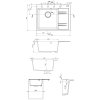 Sinks RIM 650 L Granblack levý