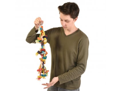Spielzeug für Papageien und Vögel Quaste 3in1 54cm