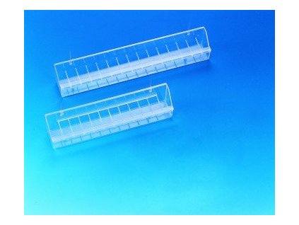 Napf für Futter und Wasser für Vögel transparent 39x5,5x6,5cm