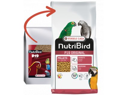 Granulátum nagy papagájoknak Versele-Laga Nutribird P19 Original 10kg