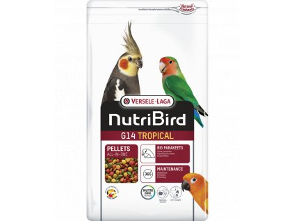 Granulátum közepes papagájoknak Versele-Laga Nutribird G14 Tropical 1kg