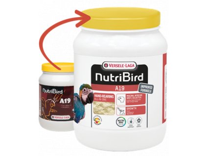 Nevelőtáp papagájoknak és madaraknak Nutribird A19 800g