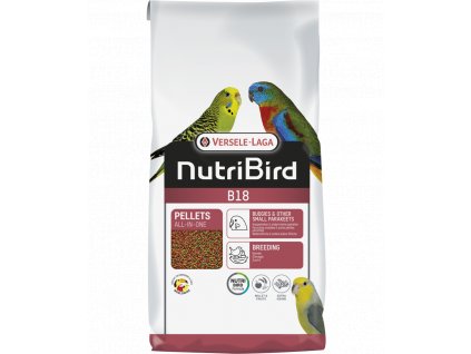 Granulátum hullámos papagájoknak és kis papagájoknak Versele-Laga Nutribird B18 4kg