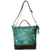ČESKÁ ZNAČKA Tyrkysová Kožená Kabelka ToteBag | Nákupní taška | Velká kabelka přes rameno | Kožená kabelka CrossBody