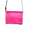 Kožená Růžová Kabelka Střední
