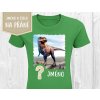 detske tricko trex zelena