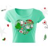 Vánoční srdíčko - pro zdravotníky - Dámské triko mátová