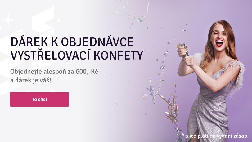 K objednávce nad 600,-Kč vystřelovací konfety jako dárek