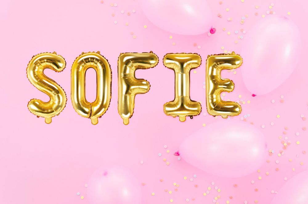 Zlaté balónky jméno Sofie