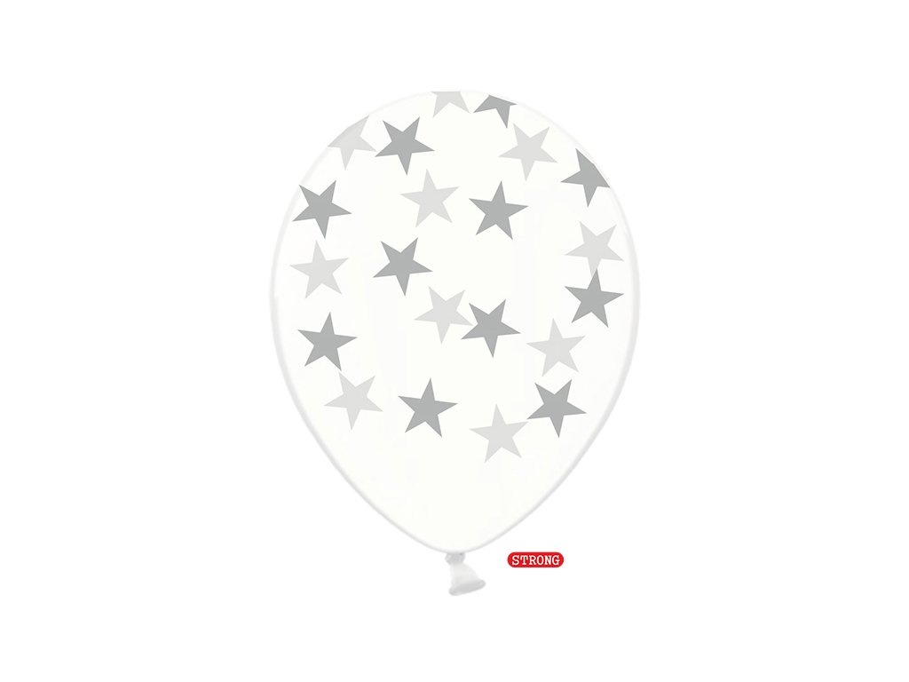 balonek ciry silver hvezdy pastel strong 30cm SB14C 257 099S 01