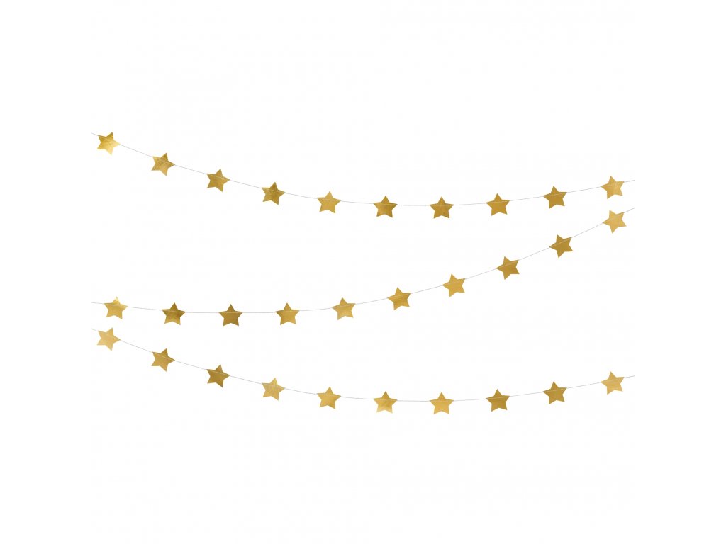 girlanda hvezdy zlate 3,6m GLS8 019M 01