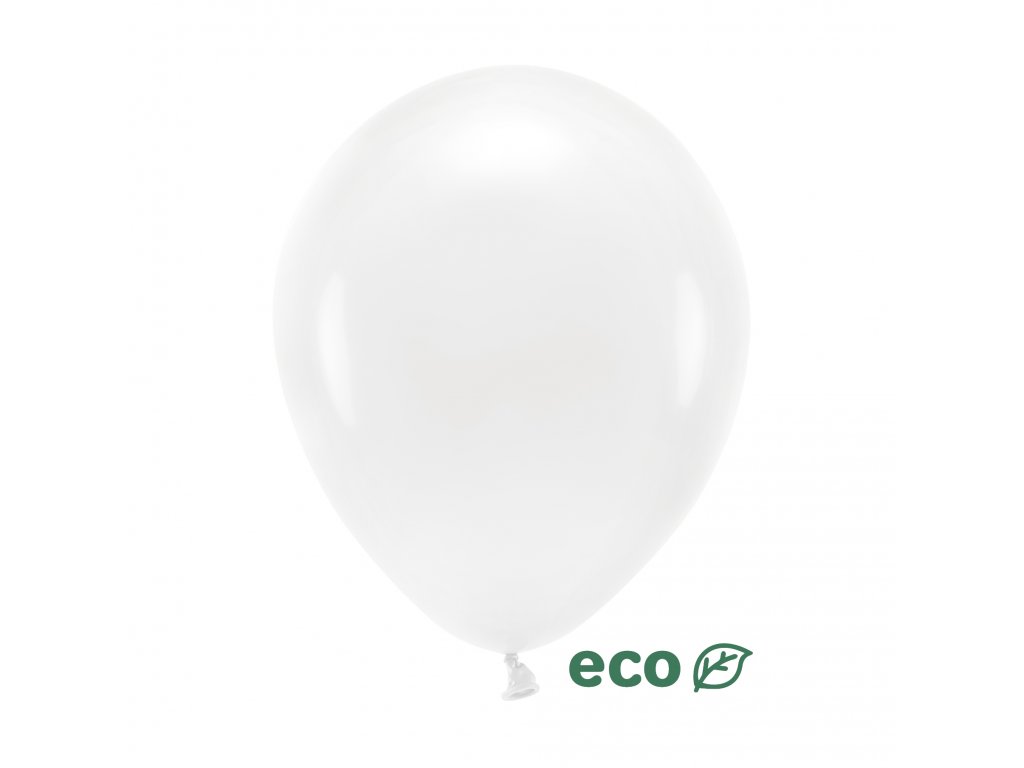 eco balonky pastel bile 26cm 10ks ECO26P 008 10 01