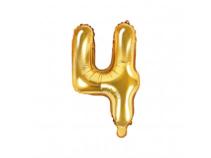 balonek cislo 4 zlaty 35cm FB10M 4 019 01