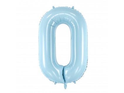 balonek cislo 0 svetle modry pastel 86cm FB1P 0 001J 01
