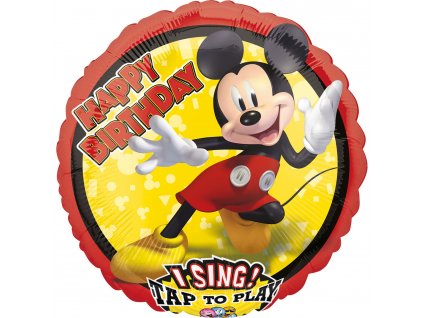 foliovy balonek Mickey Happy Birthday zpivajici 71cm 4070301
