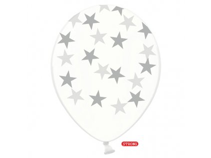 balonek ciry silver hvezdy pastel strong 30cm SB14C 257 099S 01