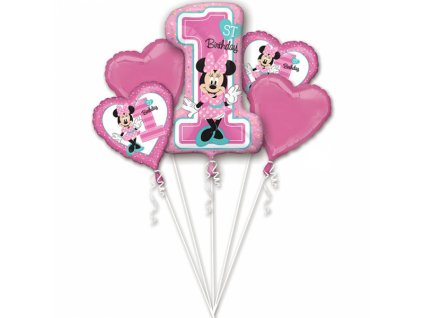 balonkovy buket Minnie 1narozeniny 5ks 3437901