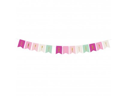 banner happy birthday mix barev 11,5x140cm GRL58 01