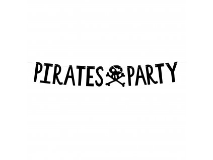 banner Pirates Party cerny 14x100cm GRL86 010 01