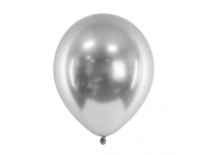 balonek leskly stribrny 30cm 01