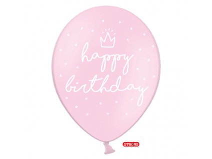 balonky happy birthday ruzove 30cm 6ks SB14P 244 081J 6 01