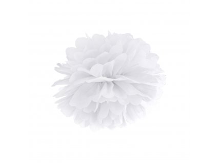 pompom bily 25cm PP25 008 01