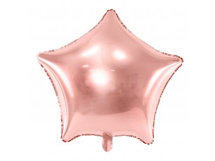 foliovy balonek hvezda ruzovo zlaty 48cm FB3M 019R 01