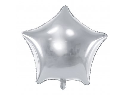 foliovy balonek stribrna hvezda 48cm FB3M 018 01