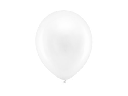balonek metalicky bily 23cm RB23M 008