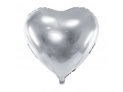foliovy balonek srdce stribrne 61cm FB23M 018 01