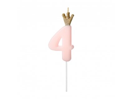 svicka 4 sv ruzova zlata korunka 9,5cm SCU6 4 081J 01
