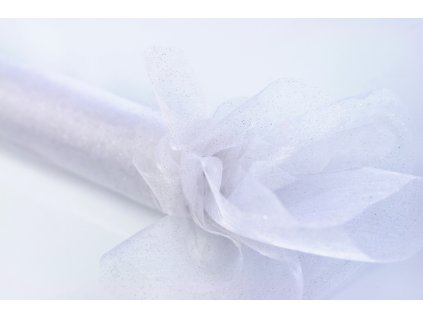 organza bila trpitky 0,36x9m ORG 008 01