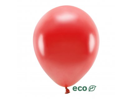 eco balonky metal cervene 30cm 10ks ECO30M 007 10 01