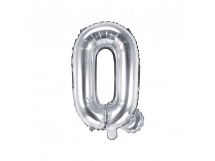 foliovy balonek pismeno Q stribrny 35cm FB2M Q 018 01