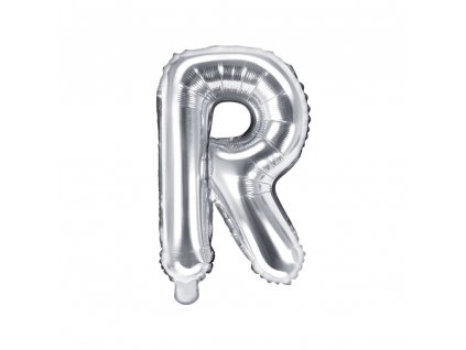 foliovy balonek pismeno R stribrny 35cm FB2M R 018 01