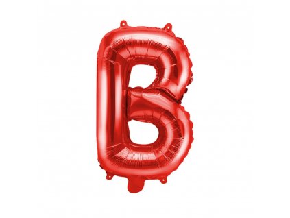 foliovy balonek B cerveny 35cm FB2M B 007 01