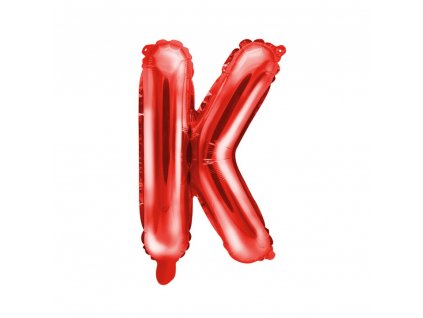 foliovy balonek K cerveny 35cm FB2M K 007 01