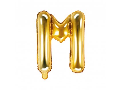 foliovy balonek M zlaty 35cm FB2M M 019 01