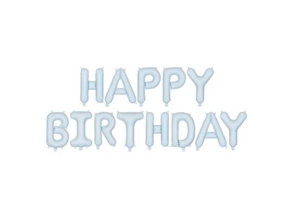 balonkovy napis happy birthday svetle modry FB6T 001J 01