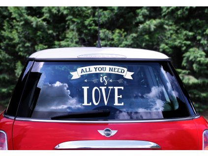 samolepka auto all you need is love 33x45cm CS1 008 01